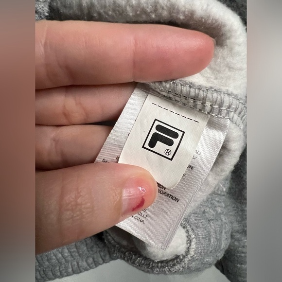 Retro Fila Purple Grey Colorblock 3/4 Zip Sweatshirt Medium - Picture 6 of 8